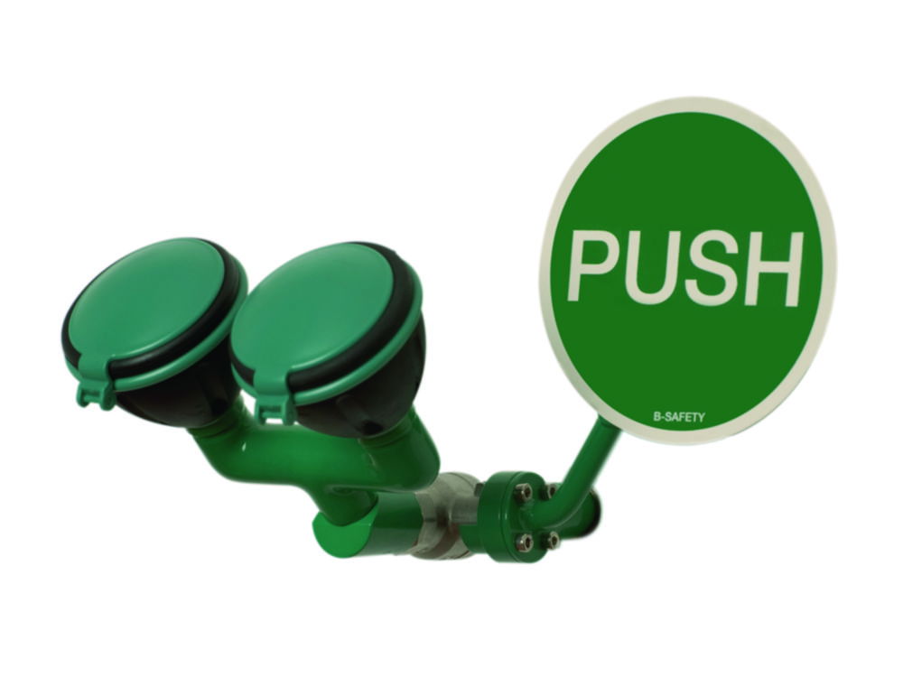 Sicherheits-Augenduschen mit zwei Brauseköpfen 45°, für Wandmontage Unterputz