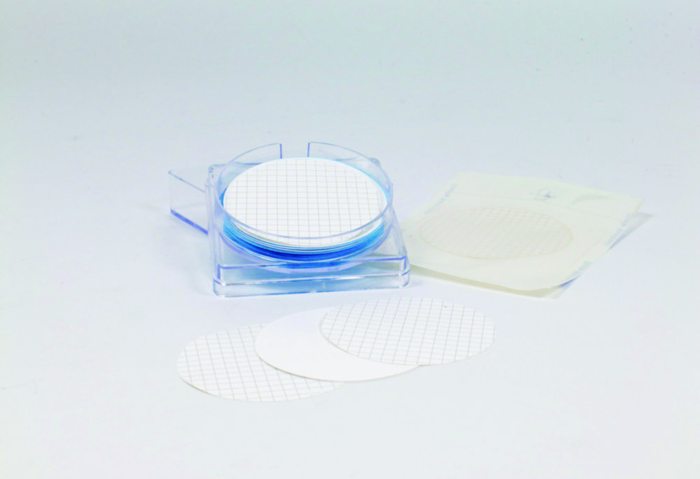 Membrane filters, mixed cellulose ester, with grid Membrane filters, mixed cellulose ester, with grid