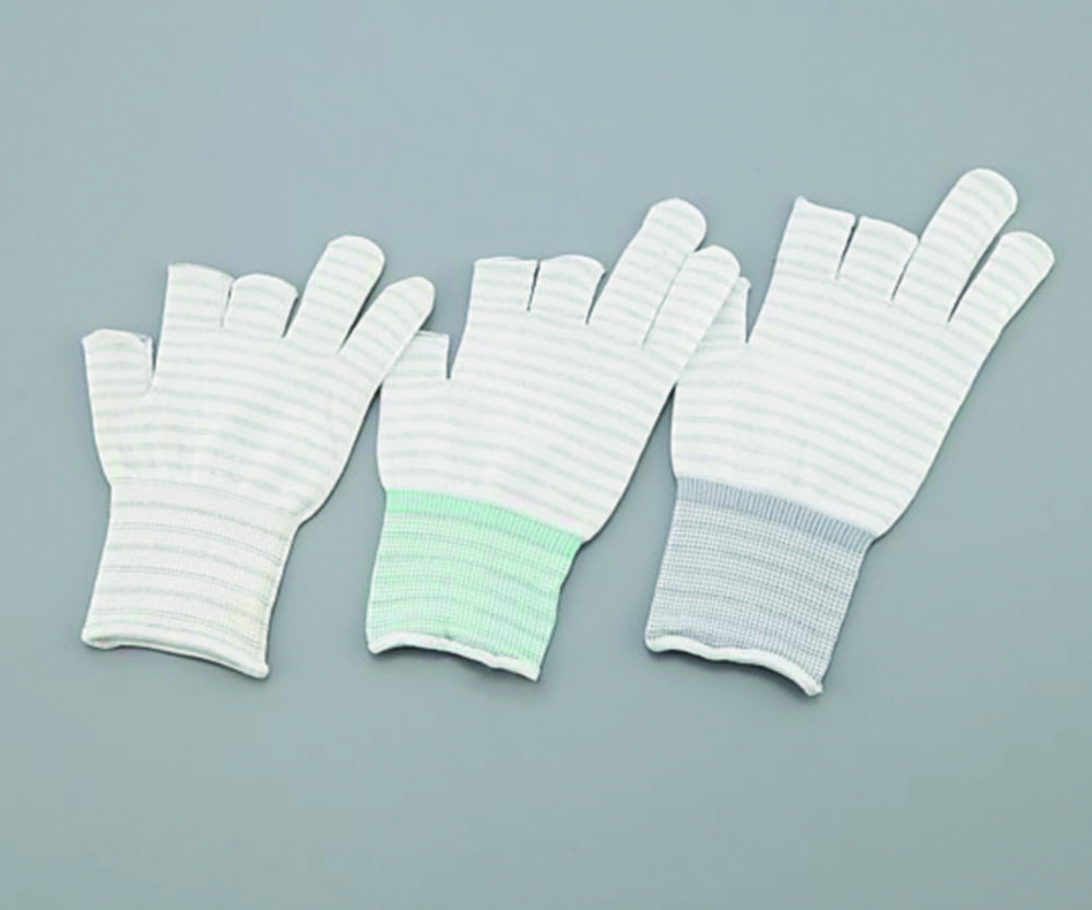 ESD Handschuhe ASPURE 3 Halbfinger, weiß