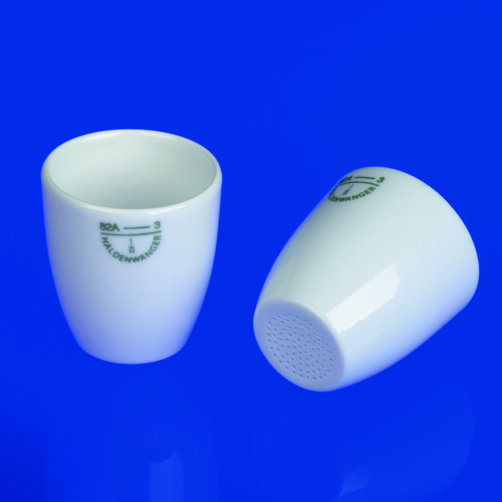 Gooch crucibles with perforated base, porcelain, wide shape Gooch crucibles with perforated base, porcelain, wide shape