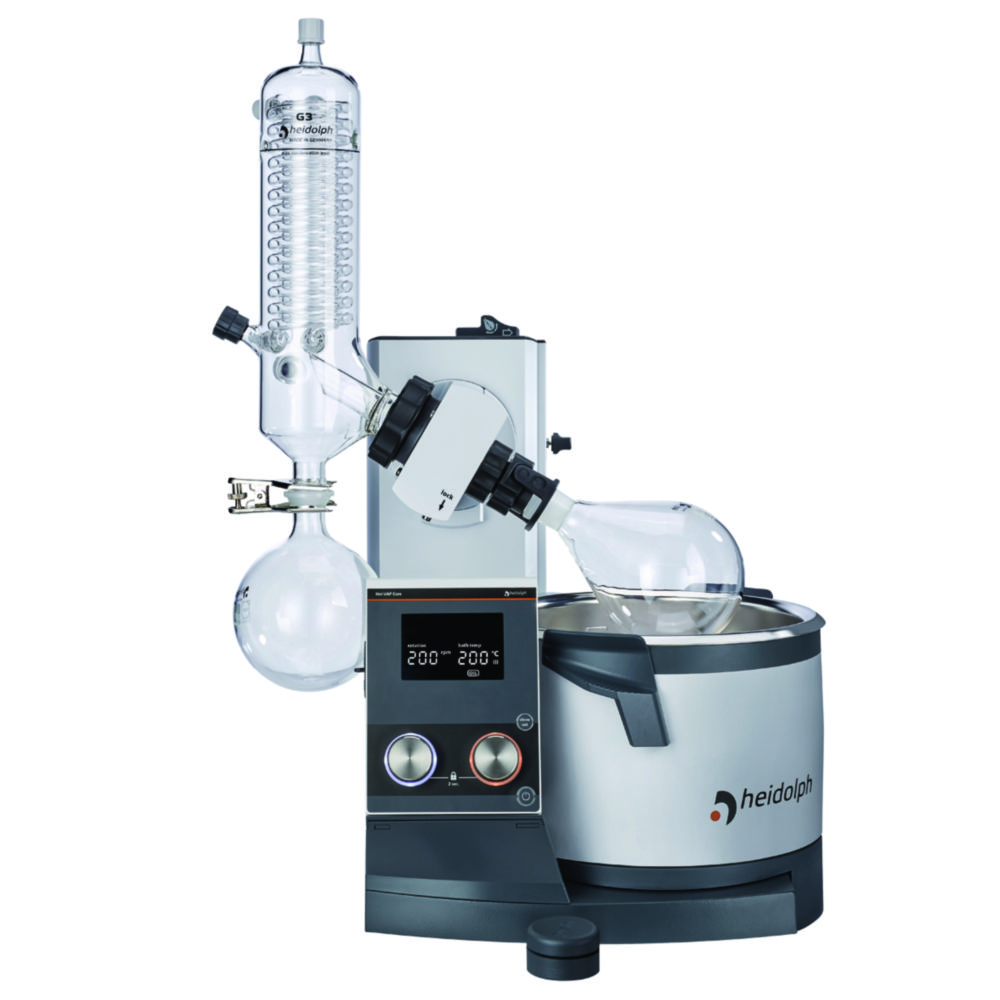 Rotary Evaporators Hei-VAP Core, with hand lift, vertical condenser Rotary Evaporators Hei-VAP Core, with hand lift, vertical condenser