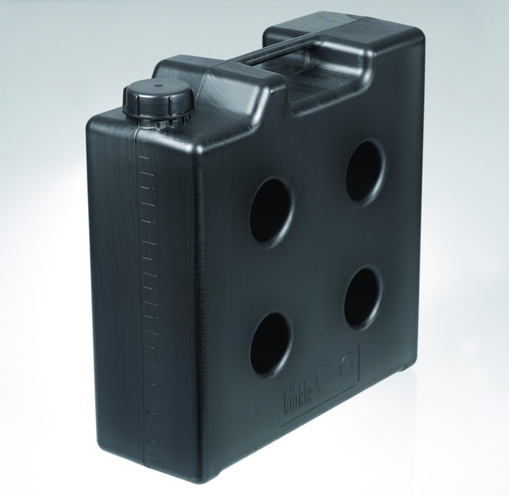 Space-saving jerrycans, HDPE, electrically conductive, without threaded connector Space-saving jerrycans, HDPE, electrically conductive, without threaded connector