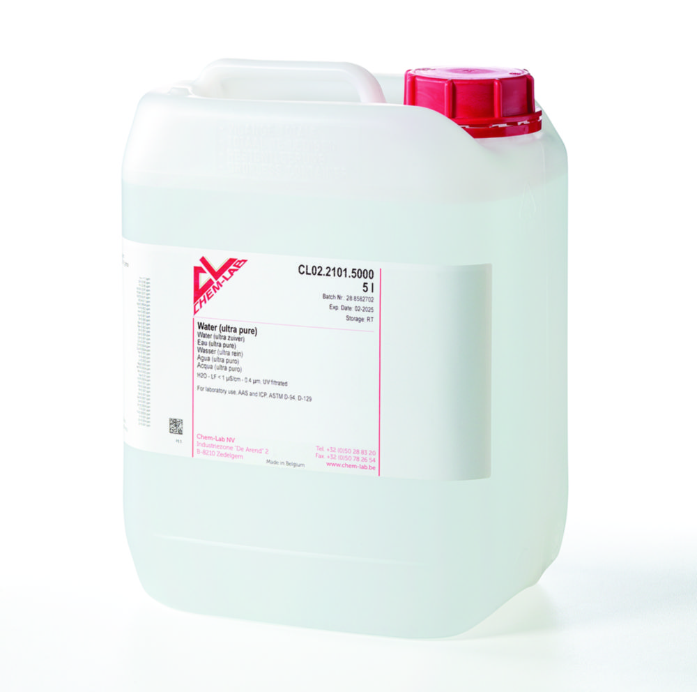 Water, ultra pure Water, ultra pure