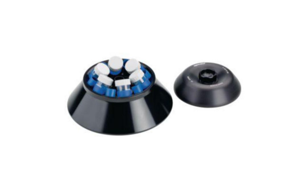 Festwinkelrotor F-35-6-30 für Mikrozentrifugen 5430/5430 R, inkl. Rotordeckel und 6 Adaptern für konische Gefäße