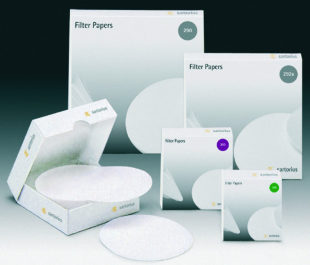 Filter paper, Grade 392, red spot, quantitative, circles Filter paper, Grade 392, red spot, quantitative, circles