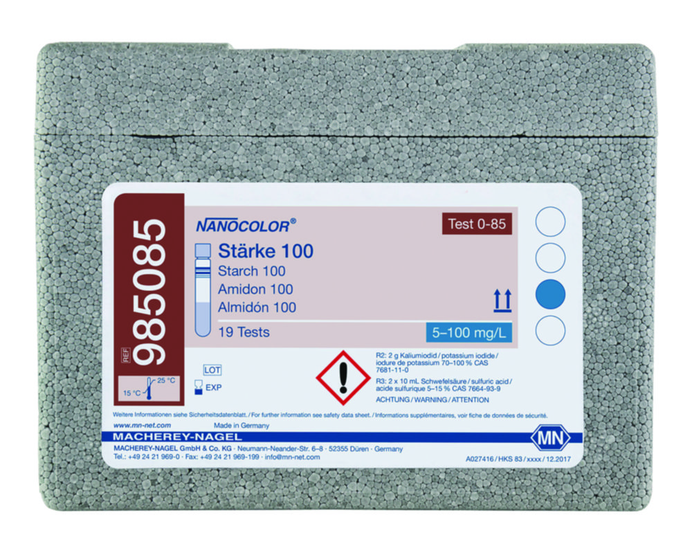 Tube tests NANOCOLOR® Starch Tube tests NANOCOLOR® Starch