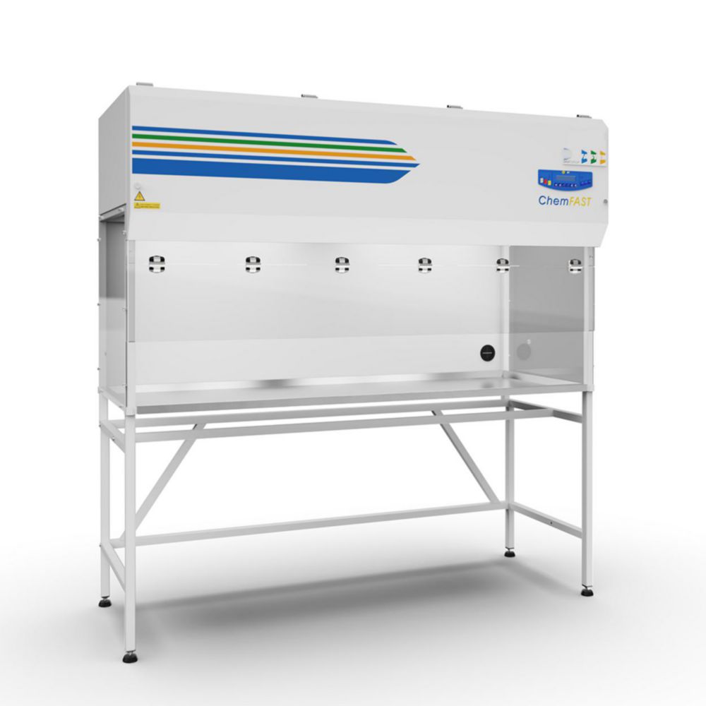 Chemikalien-Laborabzug ChemFAST Elite, mit Edelstahl-Arbeitsfläche