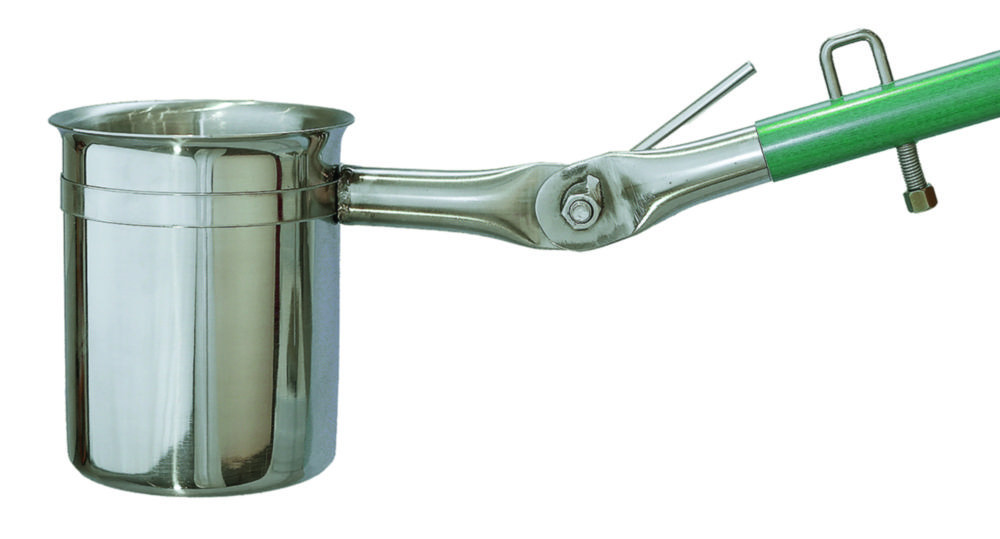 Angled sample beaker, stainless steel Angled sample beaker, stainless steel