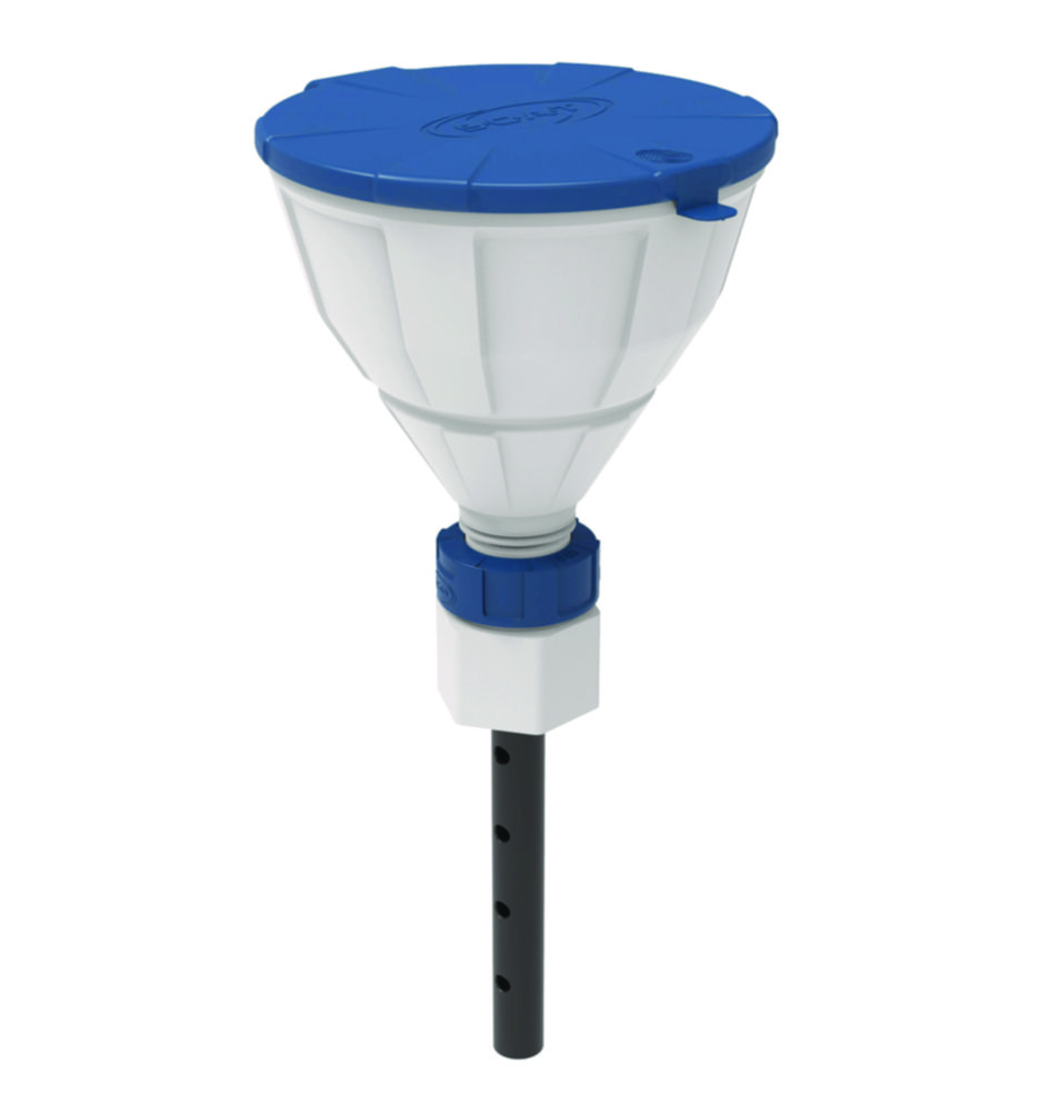 Safety funnel with ball valve, V2.0, HDPE Safety funnel with ball valve, V2.0, HDPE