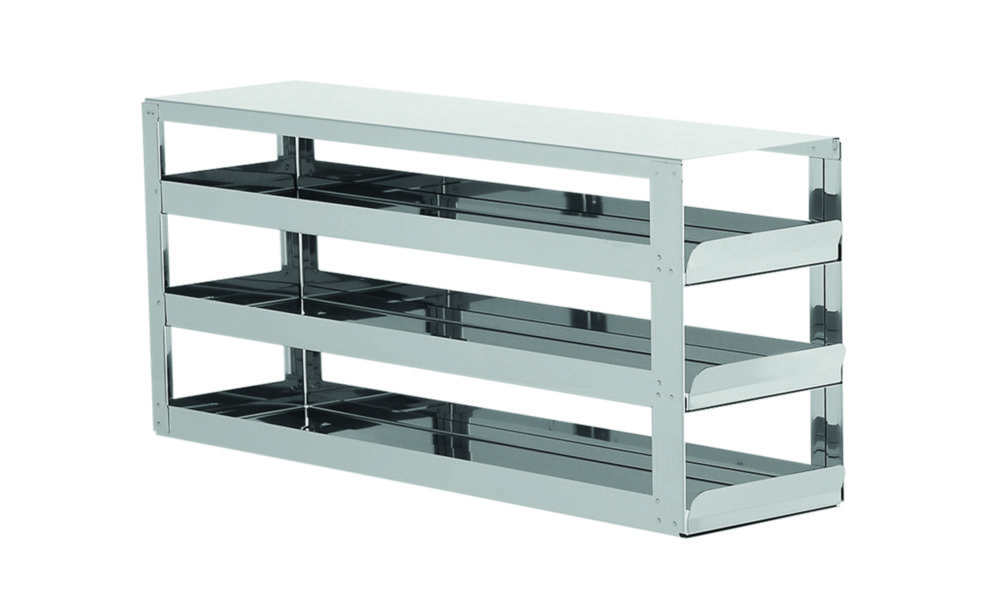Racks with drawers for upright freezers, stainless steel, for boxes with 75 mm height Racks with drawers for upright freezers, stainless steel, for boxes with 75 mm height
