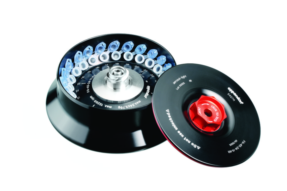 Fixed angle rotors for Centrifuge 5427 R, incl. QuickLock® rotor lid Fixed angle rotors for Centrifuge 5427 R, incl. QuickLock® rotor lid