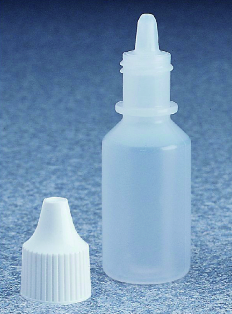Dropper bottles Nalgene™, LDPE, with white caps