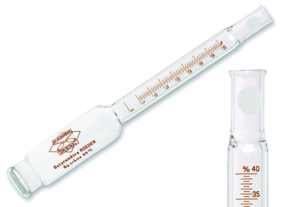 Rahmbutyrometer Röder mit Zubehör