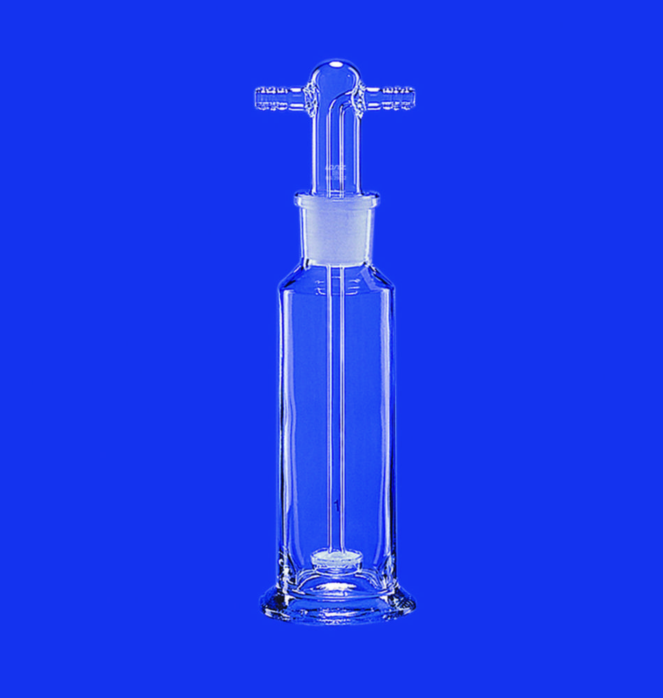 Gaswaschflaschen nach Drechsel, mit Glasgewinde