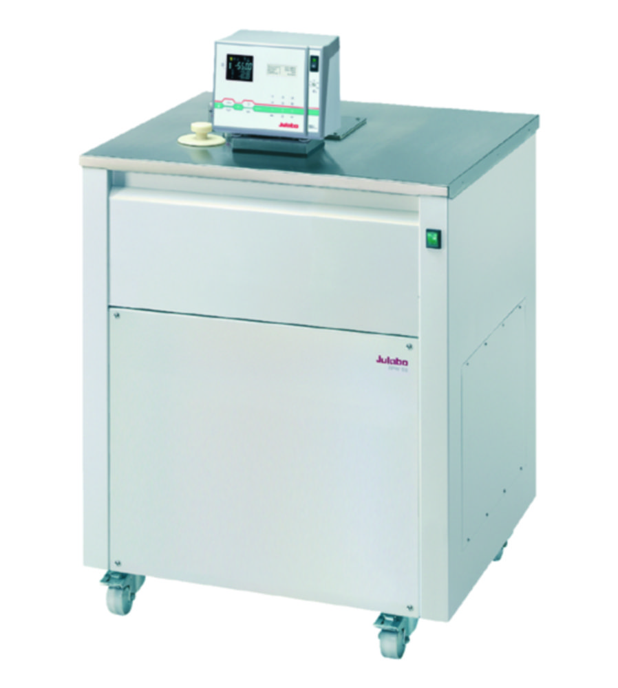 Ultra-low refrigerated circulator baths with extended temperature range