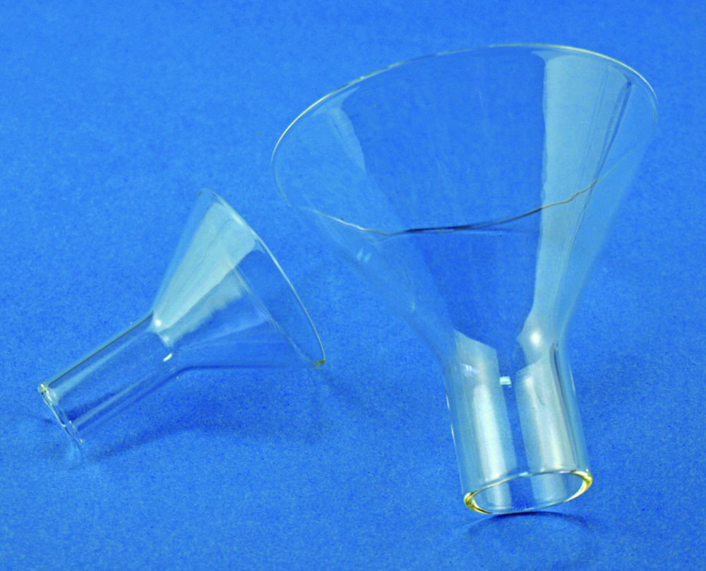 Powder funnels, soda-lime glass Powder funnels, soda-lime glass