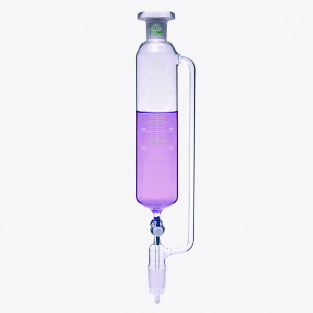 Tropftrichter, zylindrisch, mit Druckausgleich, Borosilikatglas 3.3.