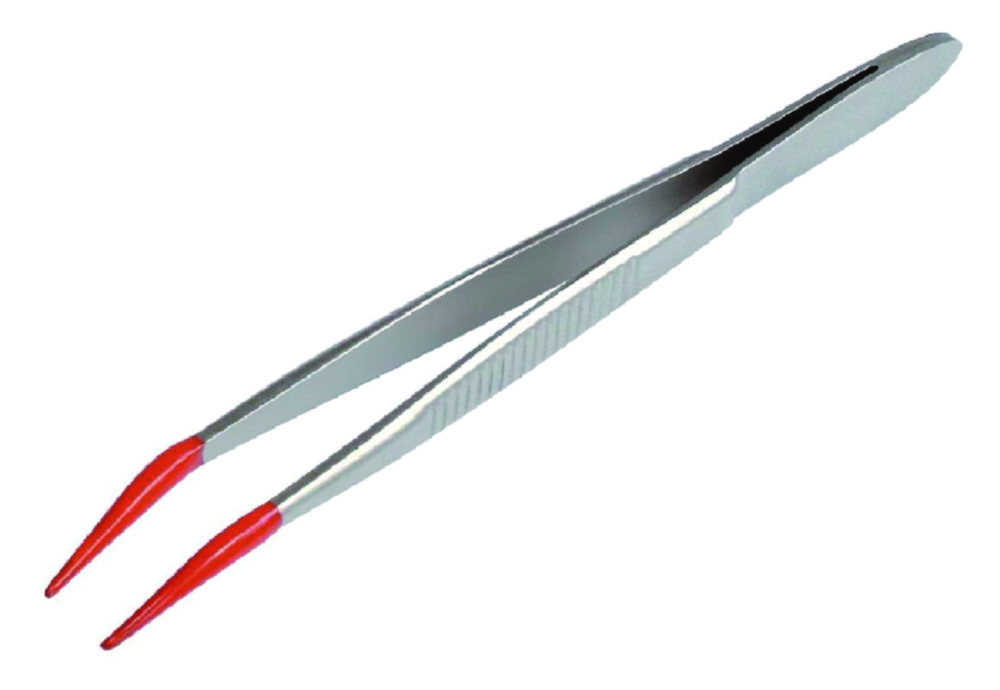 Forceps with silicone-coated tips, stainless steel Forceps with silicone-coated tips, stainless steel