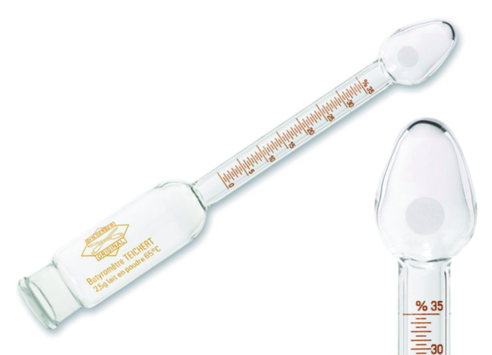 Trockenmilch-Butyrometer Teichert mit Zubehör