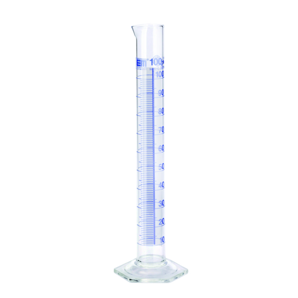Measuring Cylinder, DURAN®, class A, Blue Graduation Measuring Cylinder, DURAN®, class A, Blue Graduation