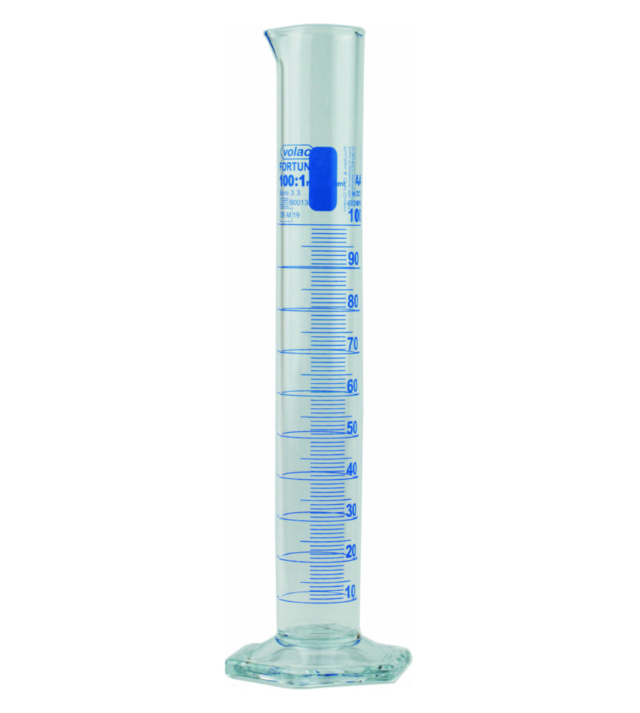 Measuring cylinders Volac FORTUNA®, borosilicate glass 3.3, tall form, class A Measuring cylinders Volac FORTUNA®, borosilicate glass 3.3, tall form, class A