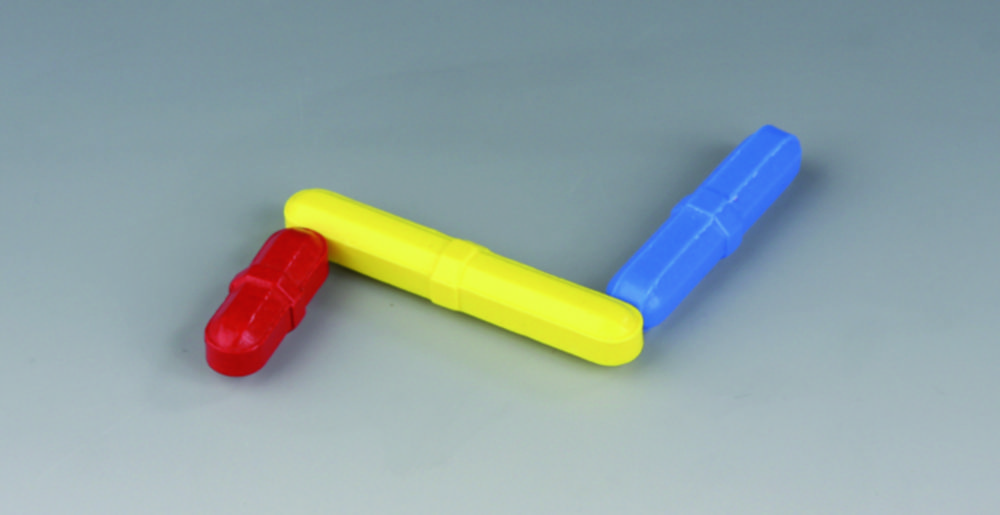 Magnetrührstäbchen, zylindrisch, farbig, PTFE