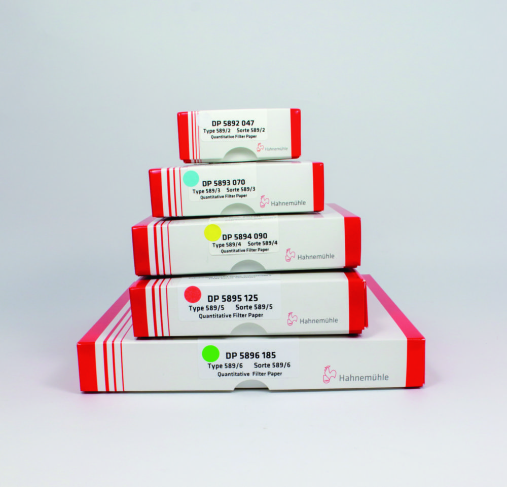 Filter paper, quantitative, round filters, 589/1 Filter paper, quantitative, round filters, 589/1