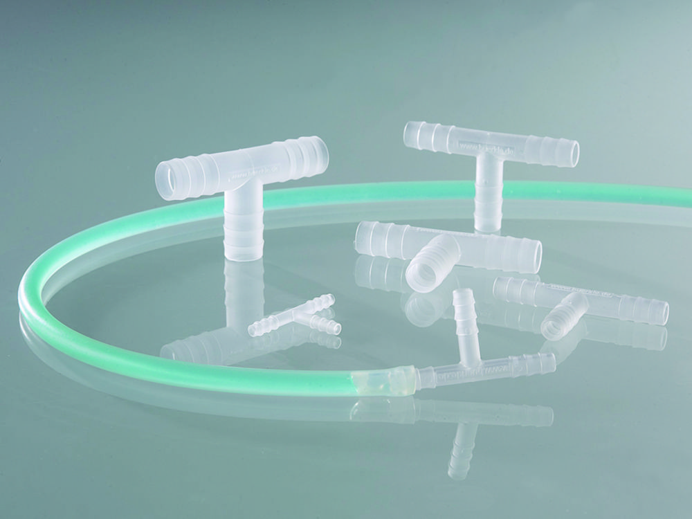 Tubing connectors, T-shape, PVDF Tubing connectors, T-shape, PVDF