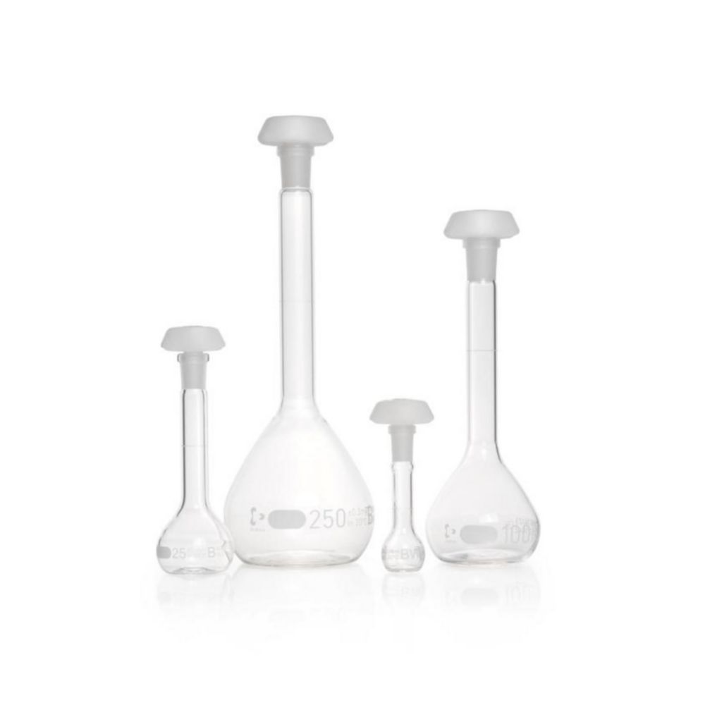 Volumetric flask DURAN®, class B, white graduated Volumetric flask DURAN®, class B, white graduated