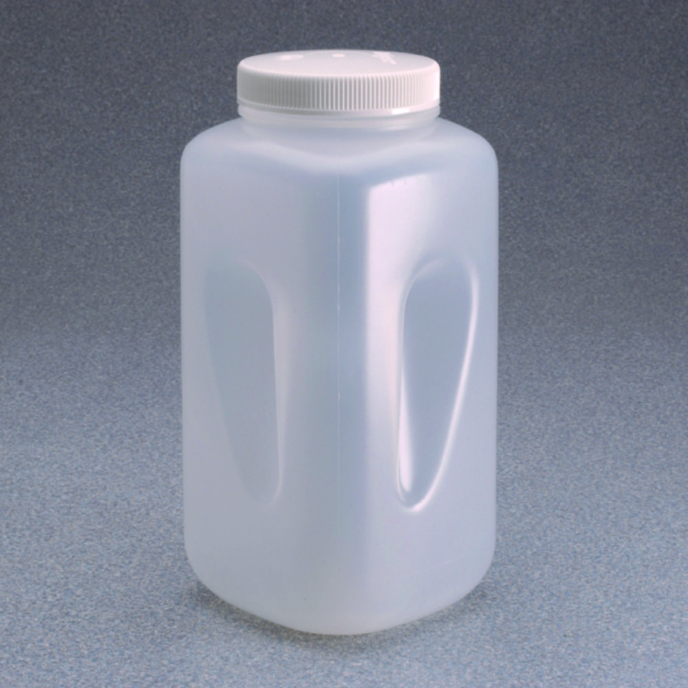 Square bottles, wide mouth Nalgene™, PPCO, with screw cap, PP Square bottles, wide mouth Nalgene™, PPCO, with screw cap, PP