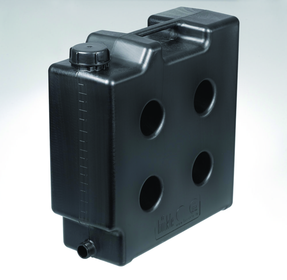 Space-saving jerrycans, HDPE, electrically conductive, with threaded connector Space-saving jerrycans, HDPE, electrically conductive, with threaded connector