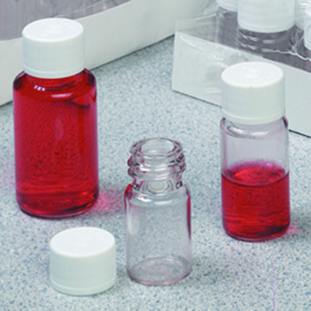 Diagnoseflaschen Nalgene™, PETG, mit weißem Schraubverschluss, HDPE