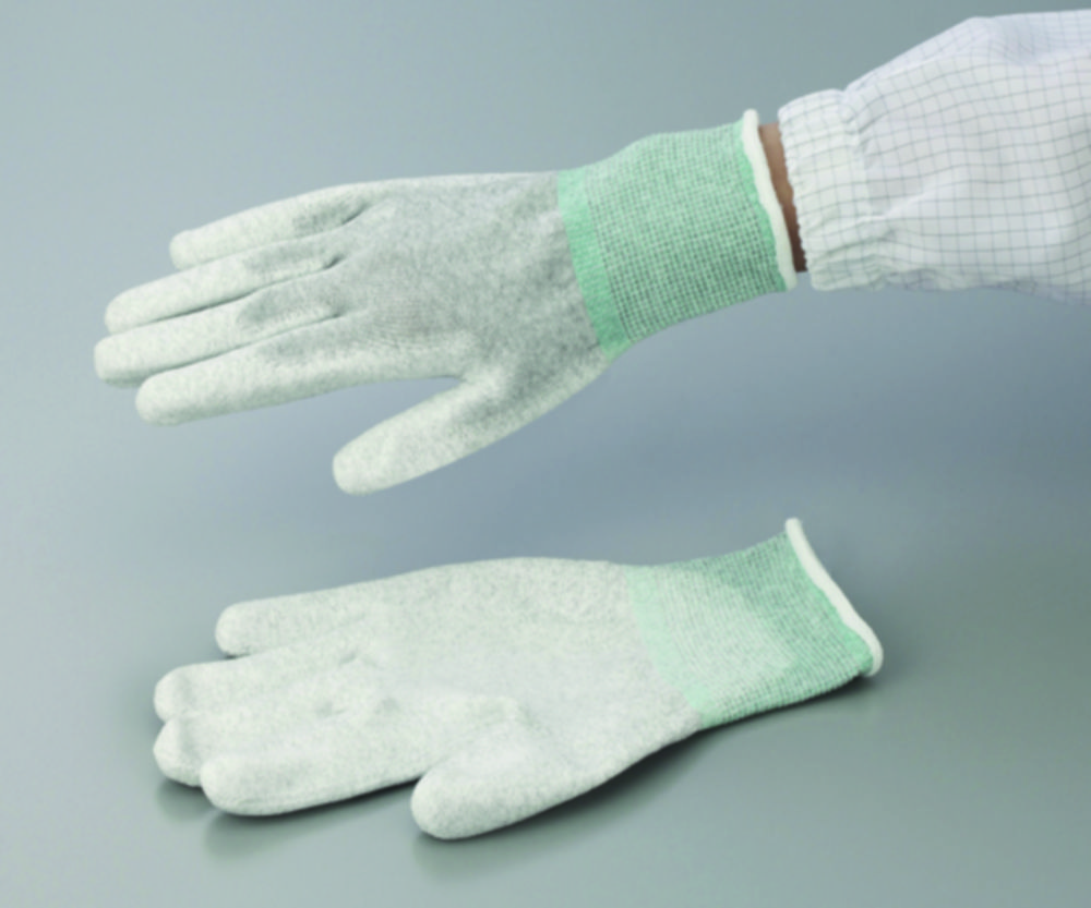 Gloves ASPURE ESD, Anti-static, grey, Nylon, coated fingertips Gloves ASPURE ESD, Anti-static, grey, Nylon, coated fingertips