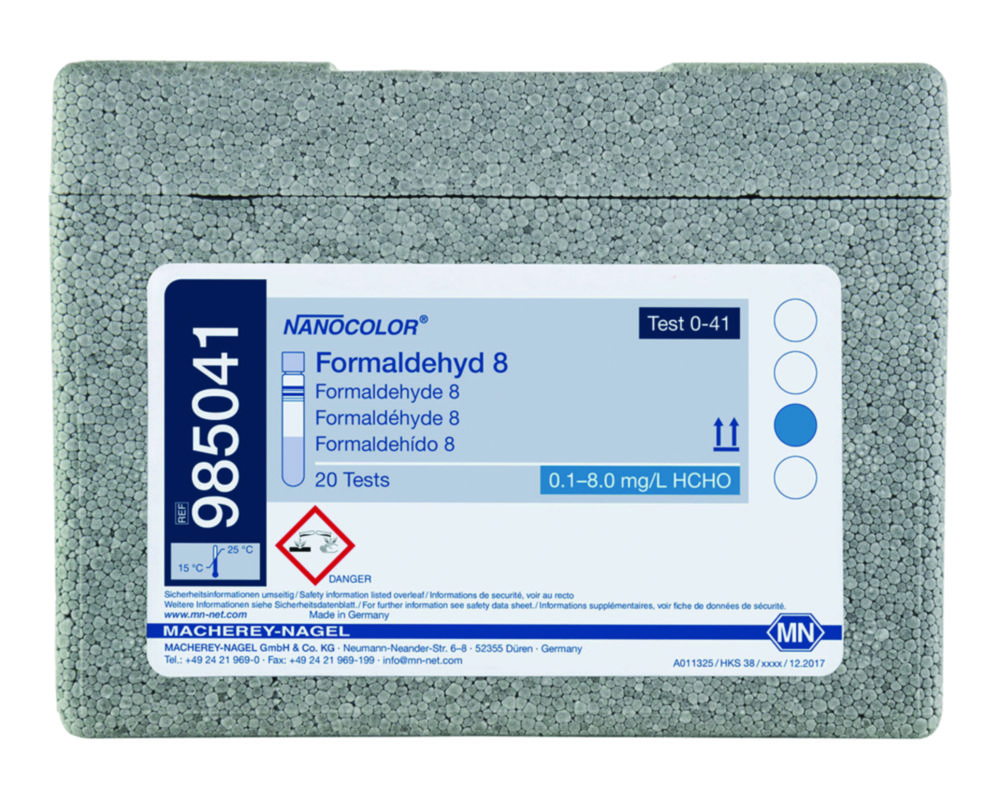 Tube tests NANOCOLOR® Formaldehyde Tube tests NANOCOLOR® Formaldehyde