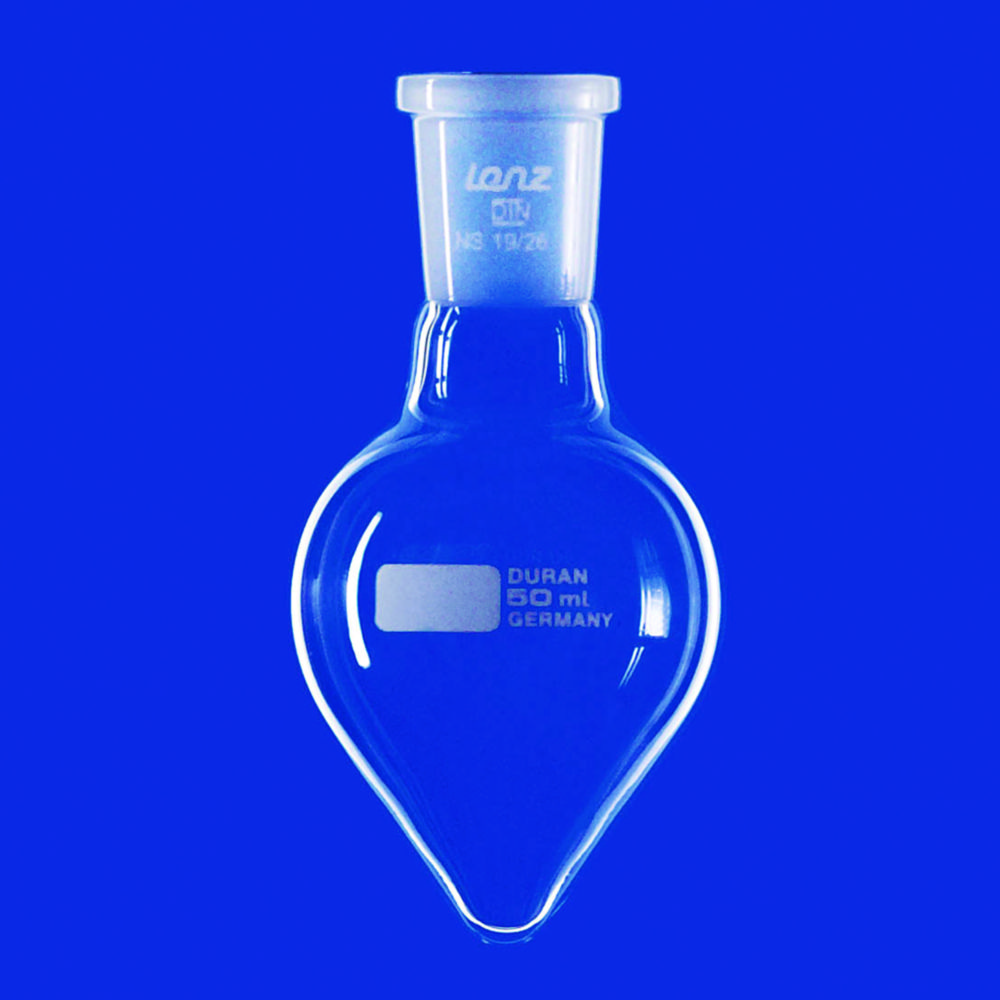 Pear shape flasks with conical ground joints, DURAN®