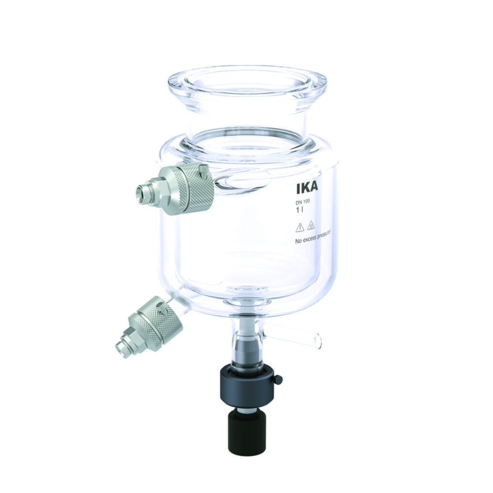 Reactor vessels for Synthesis reactors EasySyn Advanced and Starter, borosilicate glass 3.3, with bottom discharge valve Reactor vessels for Synthesis reactors EasySyn Advanced and Starter, borosilicate glass 3.3, with bottom discharge valve