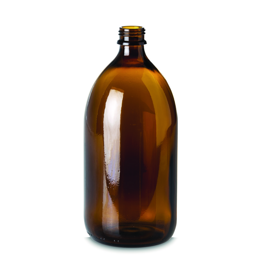 Narrow-mouth bottles without closure, soda-lime glass, brown Narrow-mouth bottles without closure, soda-lime glass, brown