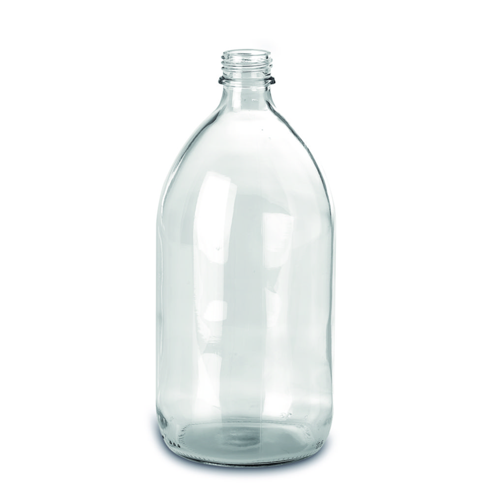 Narrow-mouth bottles, soda-lime glass, clear Narrow-mouth bottles, soda-lime glass, clear