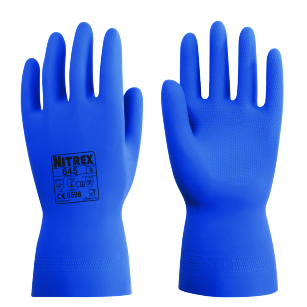 Chemical protective glove NITREX 645,  Latex Chemical protective glove NITREX 645,  Latex