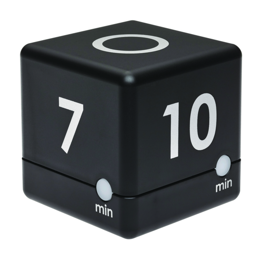 Short period timer CUBE TIMER, black Short period timer CUBE TIMER, black