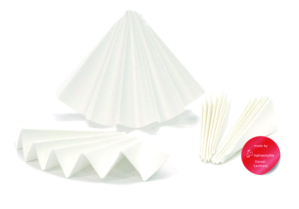 Filtrierpapiere 2095, stickstoffarm, Faltenfilter