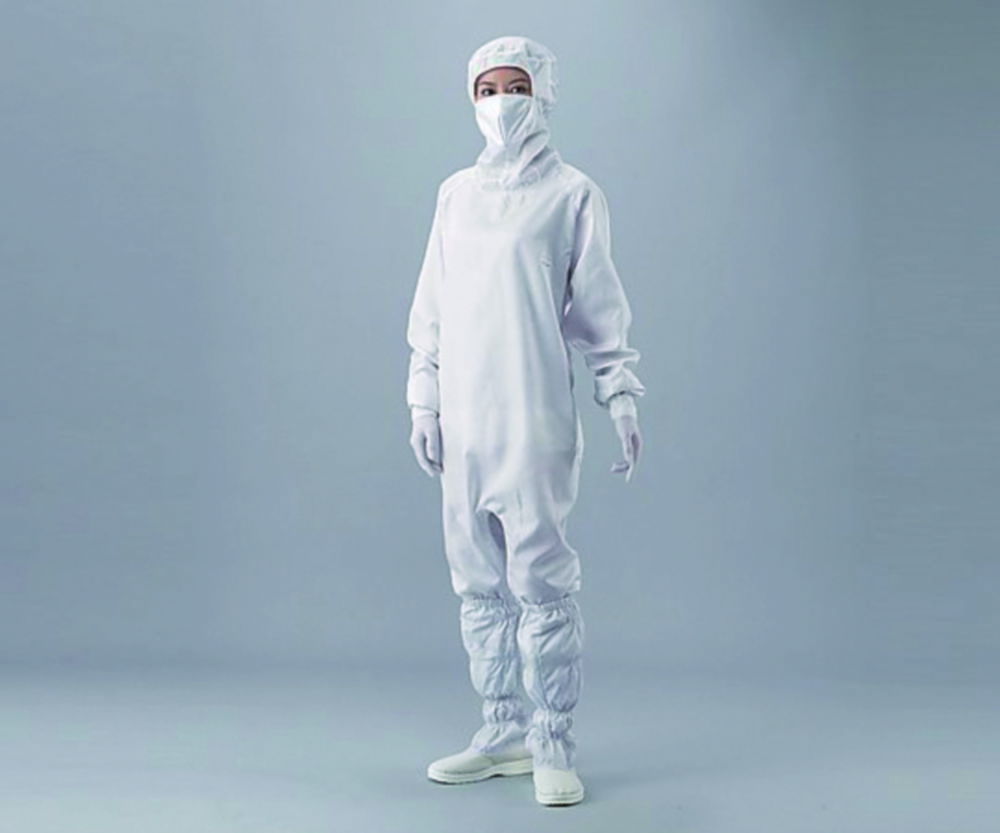 Overall für Reinraum ASPURE, Polyester, mit Haube und Maske