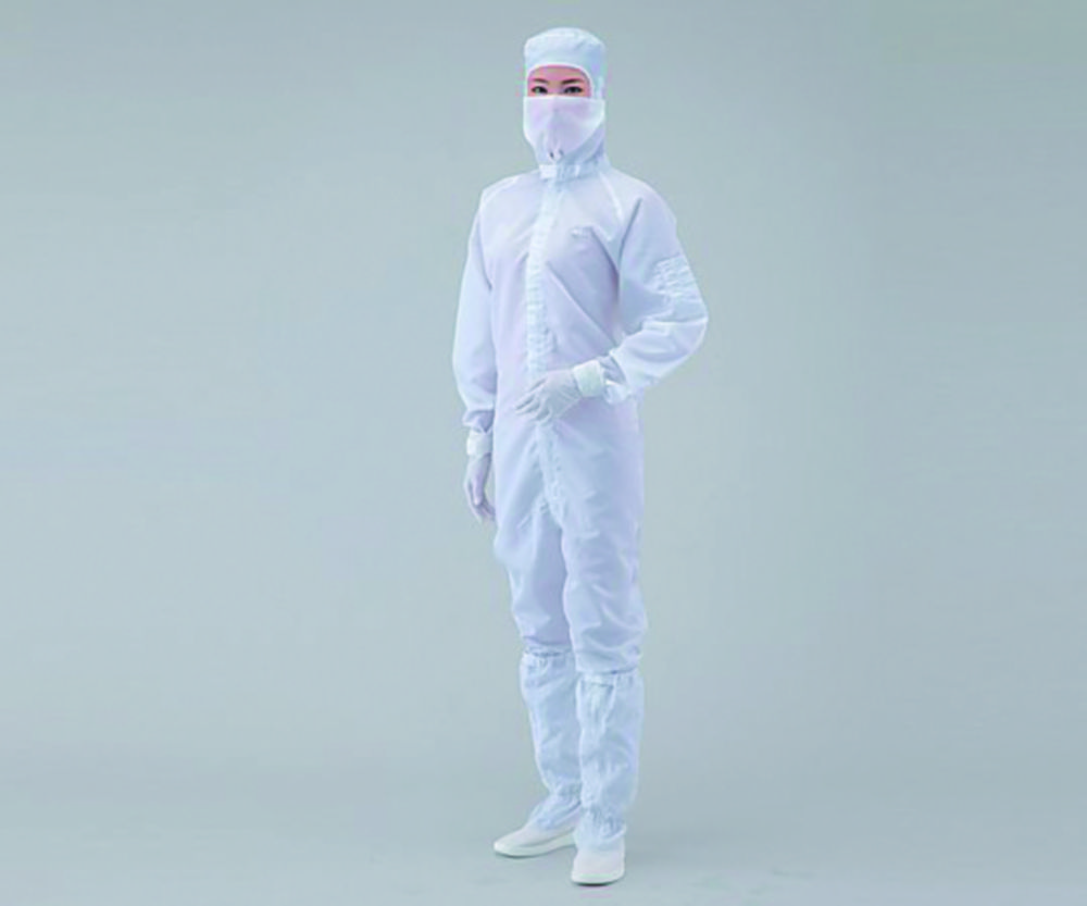 Overall for cleanroom ASPURE, polyester, with integrated hood Overall for cleanroom ASPURE, polyester, with integrated hood