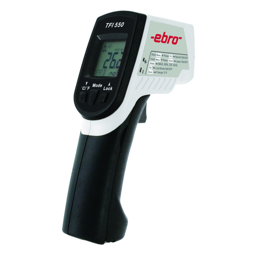 Dual Infrared Thermometer TFI 550 with NiCr-Ni Connection Dual Infrared Thermometer TFI 550 with NiCr-Ni Connection
