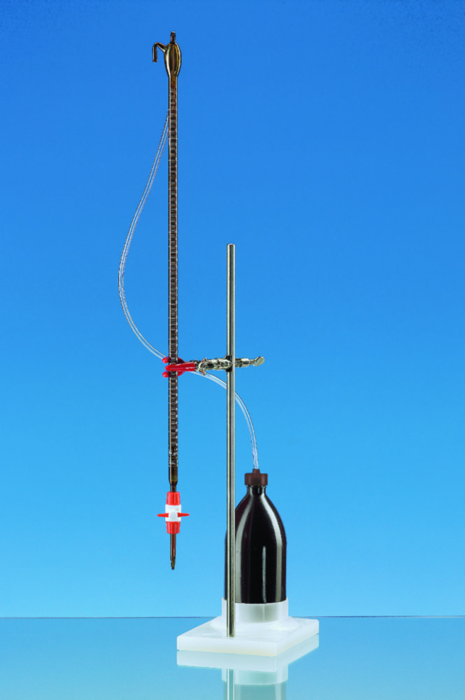 Compact automatic burettes, amber glass, class AS, BLAUBRAND®, with PE-bottle Compact automatic burettes, amber glass, class AS, BLAUBRAND®, with PE-bottle