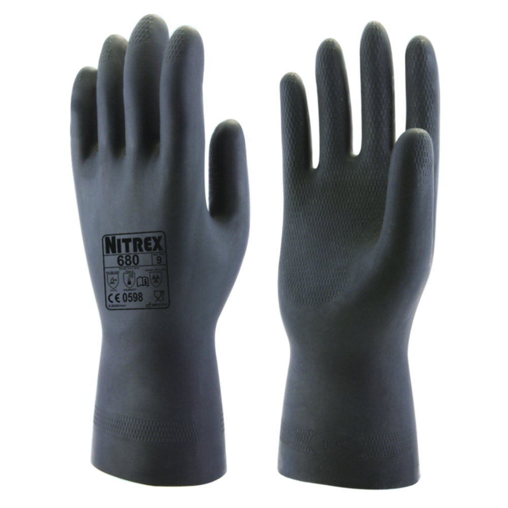 Chemical protective glove NITREX 680,  Latex Chemical protective glove NITREX 680,  Latex