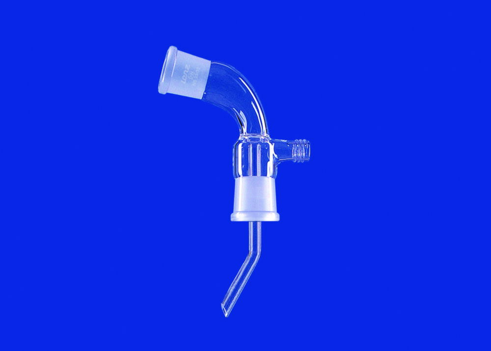 Adapters for distilling receivers acc. to Bredt, DURAN® tubing, bent