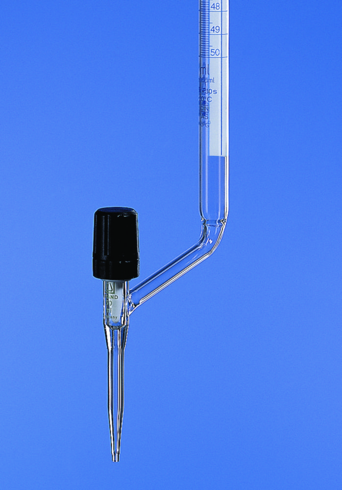 Burettes, with lateral valve cock, borosilicate glass 3.3, class AS Burettes, with lateral valve cock, borosilicate glass 3.3, class AS