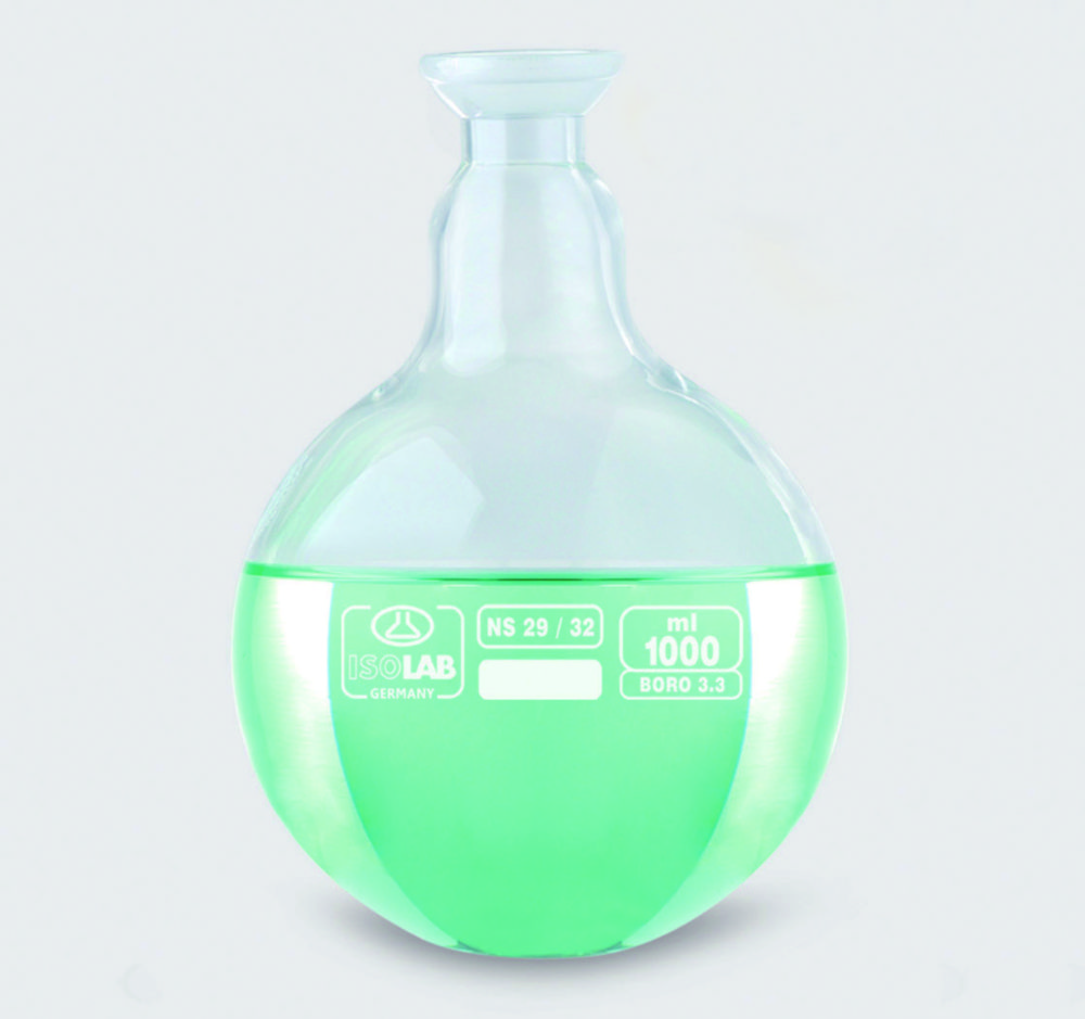 Receiving flasks, with spherical ground glass joint, borosilicate glass 3.3 Receiving flasks, with spherical ground glass joint, borosilicate glass 3.3