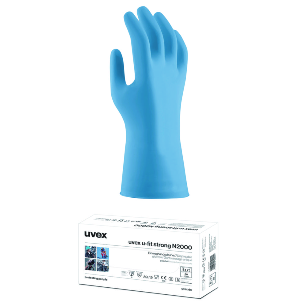 Disposable Gloves uvex u-fit strong N2000, Nitrile Disposable Gloves uvex u-fit strong N2000, Nitrile